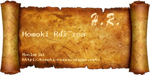 Homoki Rózsa névjegykártya